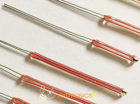 Termistore di vetro del ntc 3950 di serie del termistore MF60 di vetro NTC della sonda 1KΩ-2.3 MΩ